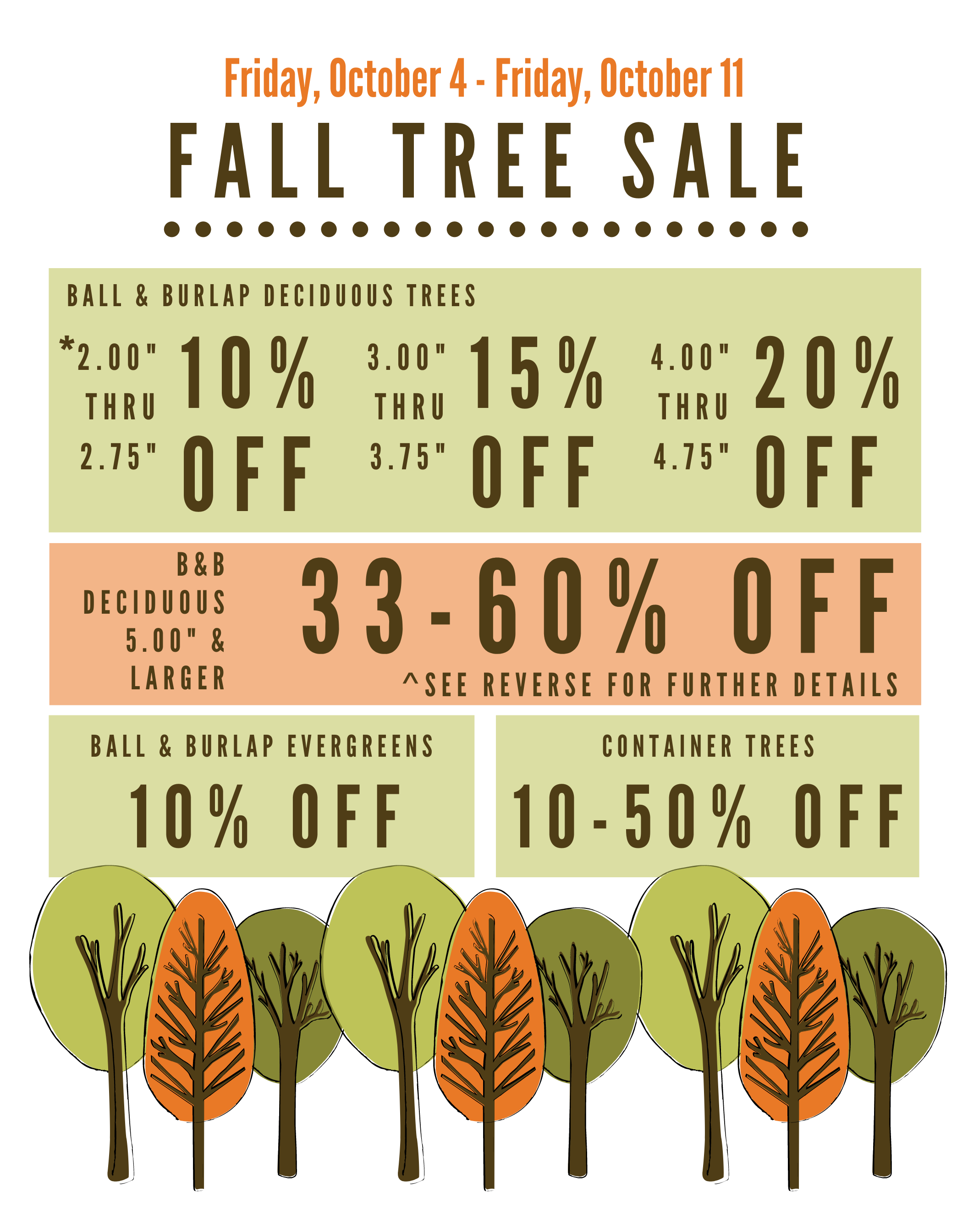 Tree Sale Details