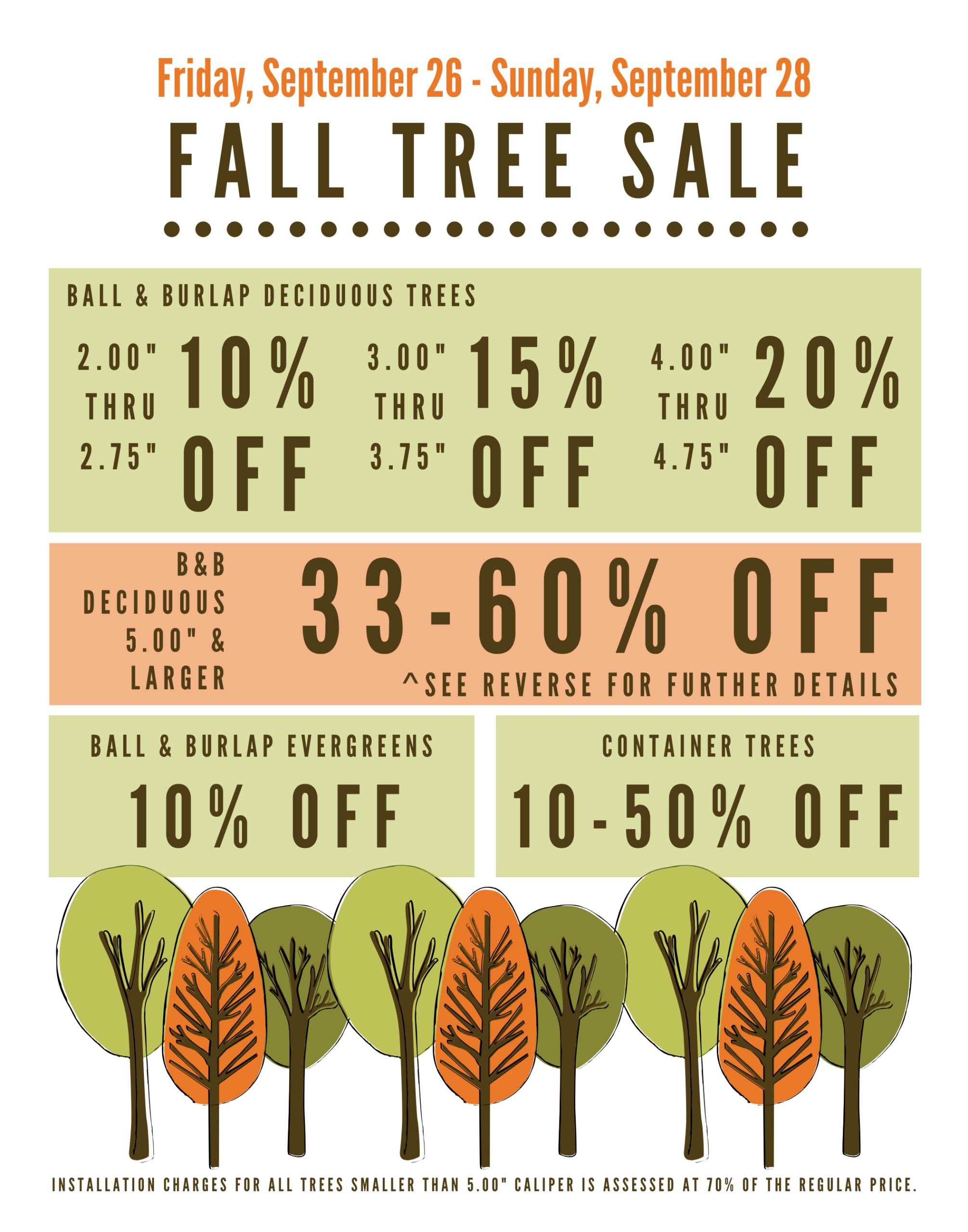 Fall Tree Sale