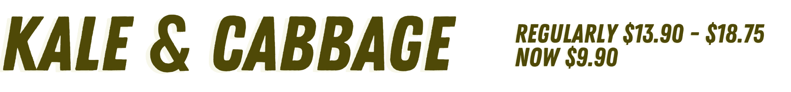 Kale & Cabbage - Fall Shrub Sale